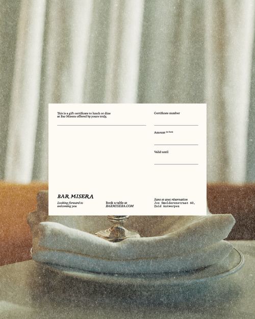 BAR MISERA  - Gift Card (value of choice)