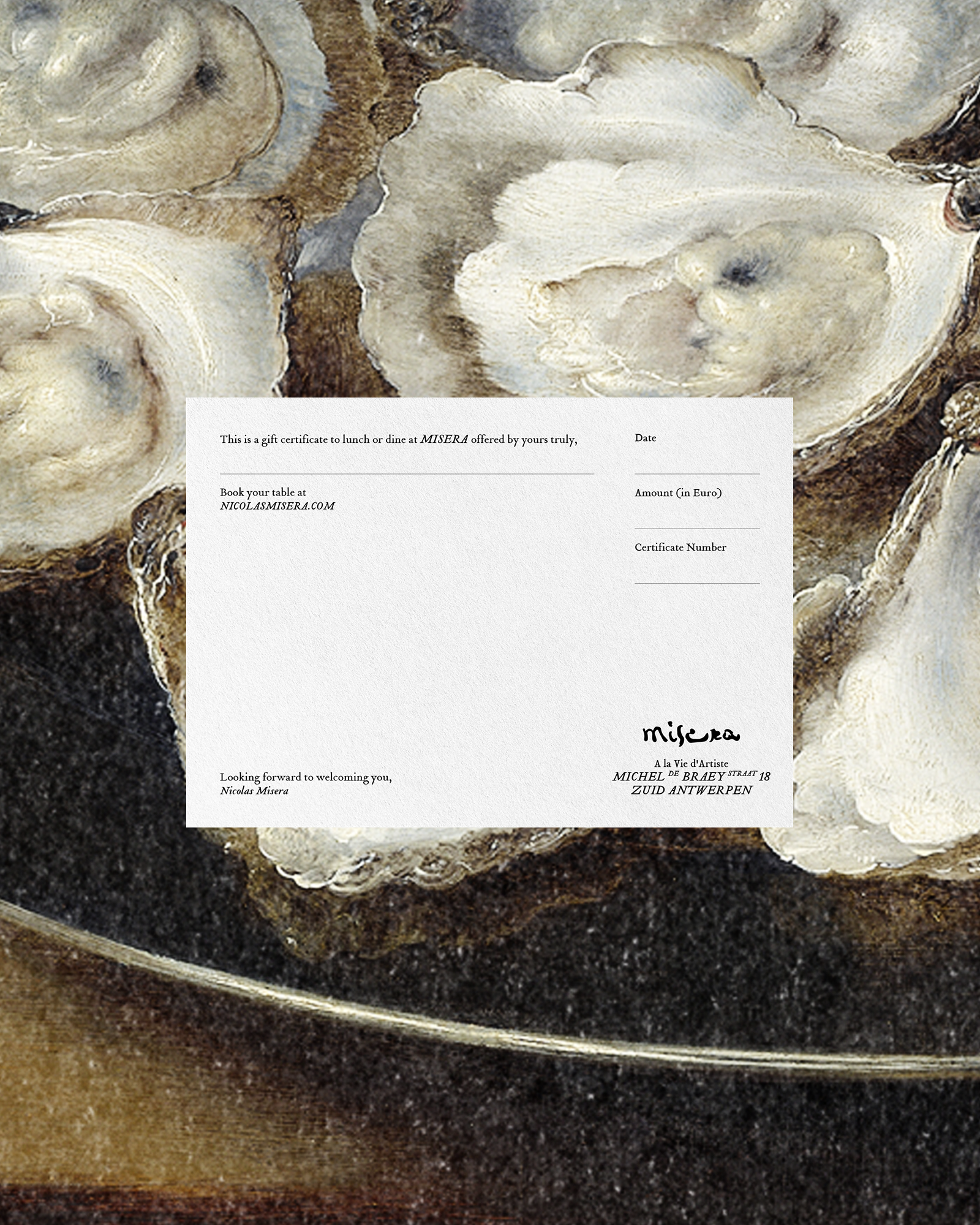 RESTAURANT MISERA  - Gift Card (value of choice)